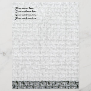 En-tête De Lettre Avec Motif Toile de jute grise