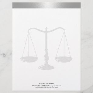 En-tête De Lettre Avocat à la frontière d'argent Avocat à l'éche