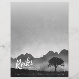 En-tête De Lettre B&W Natural Reiki Master Yoga moniteur de médiatio