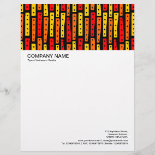 En-tête De Lettre Bandes Abstraites verticales - Couleurs 03 sur noi