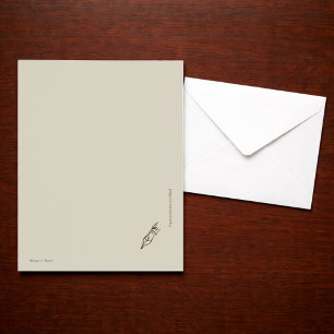 En-tête De Lettre Bec de stylo vintage - Bibliothèque minimaliste d'