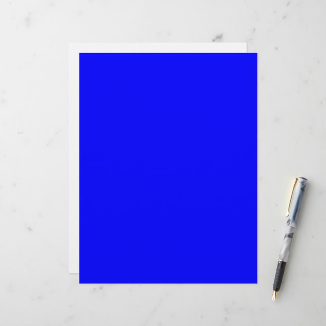 En-tête De Lettre Bleu (Devant/Arrière en situation)