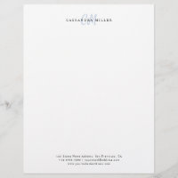 Bleu clair Deux lettres initiale Nom Bureau