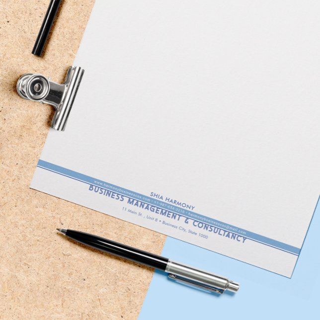 En-tête de lettre bleue professionnelle (Créateur téléchargé)