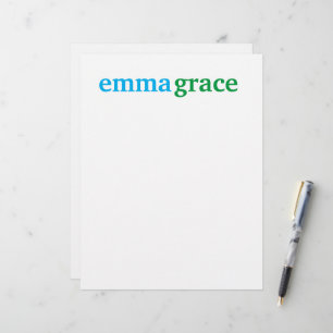 En-tête De Lettre Bloc-notes monographique personnalisé