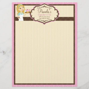 En-tête de lettre blond 2 du petit gâteau D12 de