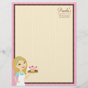 En-tête de lettre blond 4 du petit gâteau D12 de