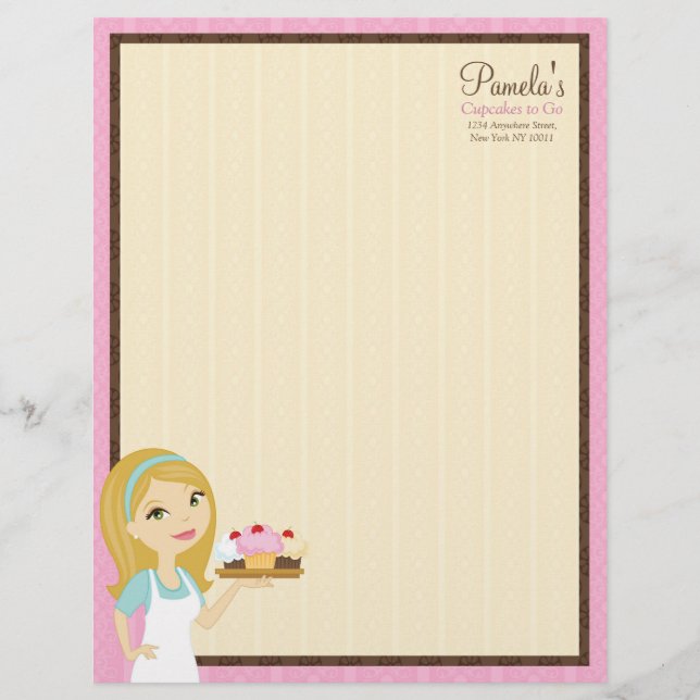 En-tête de lettre blond 4 du petit gâteau D12 de (Devant)
