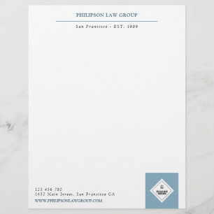 En-tête De Lettre Blue & Black Professional Ajouter votre logo