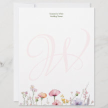 Blush Garden Watercolor Personalized