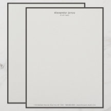 Bordure Élégante au Charbon Minimaliste Profession