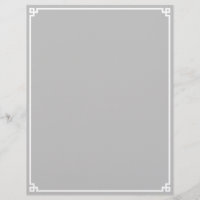 Bordure grecque grise argentée et blanche