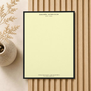 En-tête De Lettre Boutique de Luxe Minimaliste Noir/Jaune