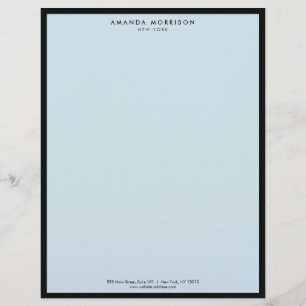 En-tête De Lettre Boutique minimaliste de luxe noir/bleu