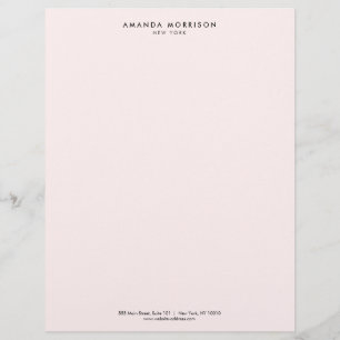En-tête De Lettre Boutique minimaliste de luxe Pastel rose