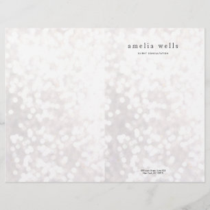 En-tête De Lettre Brochure Bokeh Bi-fold blanche