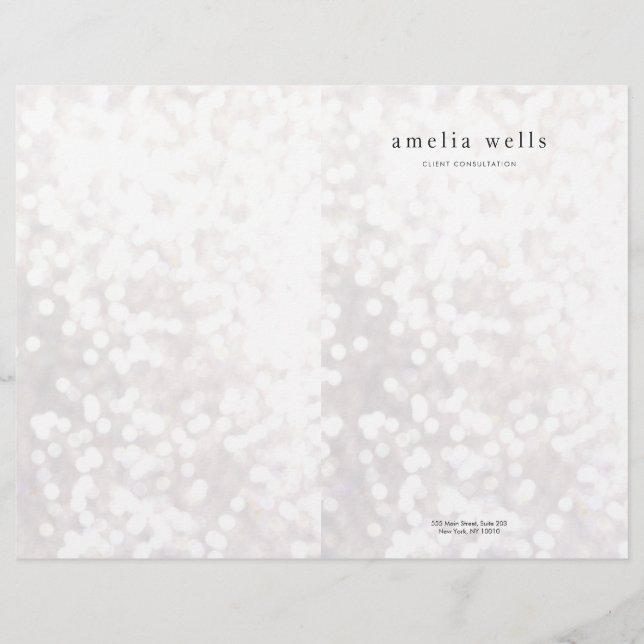 En-tête De Lettre Brochure Bokeh Bi-fold blanche (Devant)