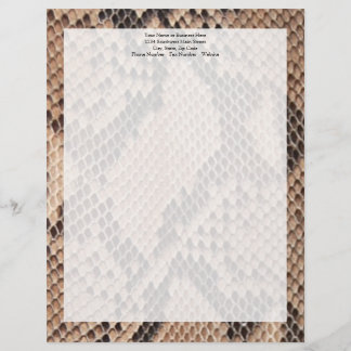 En-tête De Lettre Brown look Snakeskin