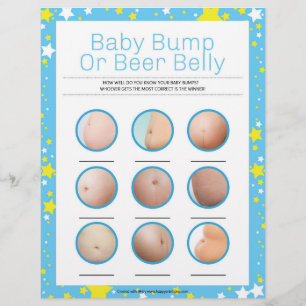 En-tête De Lettre Bump Bébé Ou Ventre De Bière [Bleu Nuit Starry]