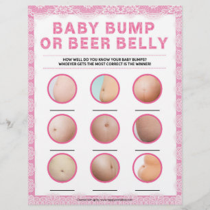 En-tête De Lettre Bump Bébé Ou Ventre De Bière [Dentelle De Luxe [Ro