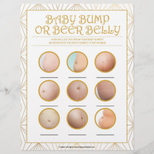En-tête De Lettre Bump Bébé Ou Ventre De Bière [Lignes D'Or]