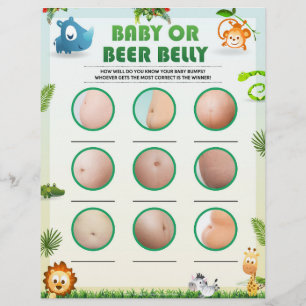 En-tête De Lettre Bump Bébé Ou Ventre De Bière [Thème Animal]