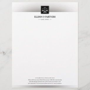 En-tête De Lettre BUREAU DU DROIT Échelles Classiques De Justice