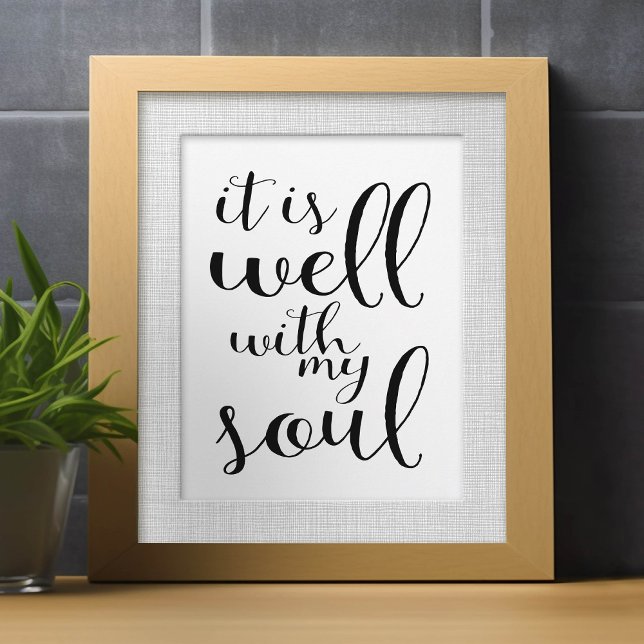 En-tête De Lettre Ça va bien avec mon âme (fits in 8.5 x 11 frame)