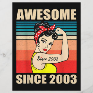 En-tête De Lettre Cadeau pour 18 ans Femmes Vintage 18e anniversaire