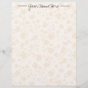 En-tête De Lettre Calico Beige Personnalisé