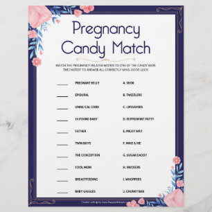 En-tête De Lettre Candy de grossesse [Cadre floral]