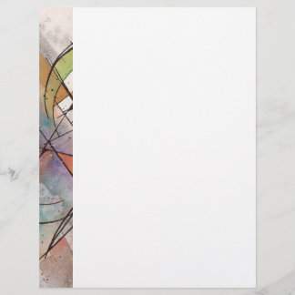 En-tête De Lettre CANTATA en TON PASTEL Majeur Art Abstrait Aquarell
