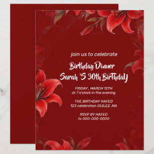 En-tête De Lettre Carte d'invitation 30 ans modèle numérique d'invit