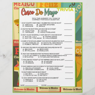 En-tête De Lettre Cinco De Mayo Trivia Jeu