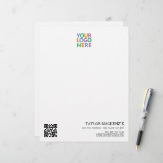 En-tête De Lettre Code QR personnalisé pour votre entreprise