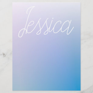 En-tête De Lettre Coloré bleu violet ombre dégradés et votre script