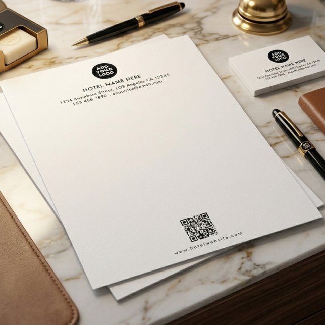 En-tête De Lettre Conception de logo d'hôtel personnalisé et de code (Créateur téléchargé)