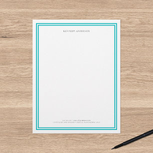 En-tête De Lettre Couleur personnalisée Bordures classiques modernes