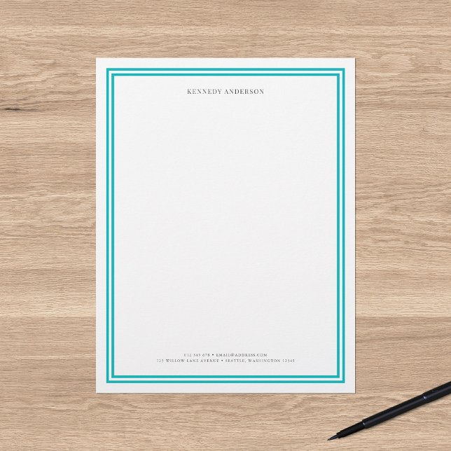 En-tête De Lettre Couleur personnalisée Bordures classiques modernes (Créateur téléchargé)