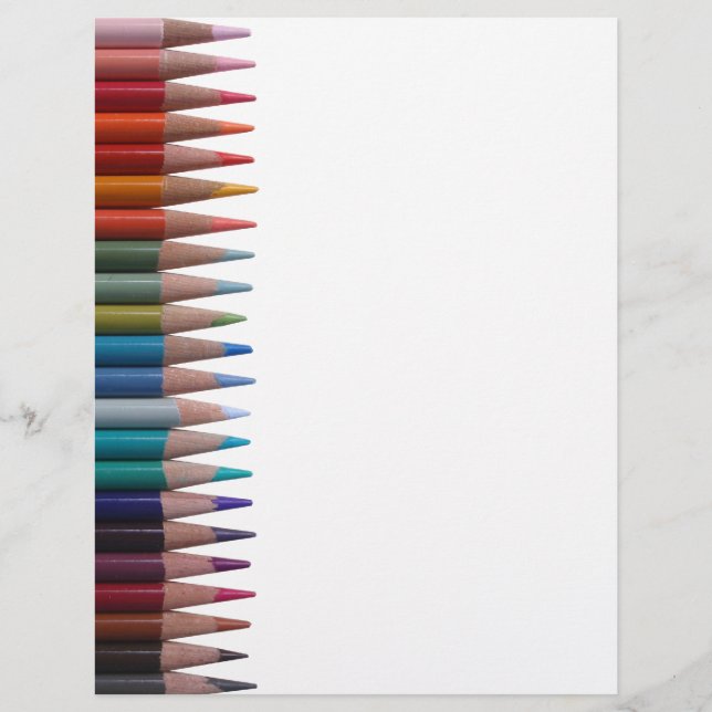 En-tête de lettre crayons colorés (Devant)