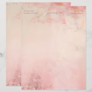 En-tête De Lettre Créez Votre Propre Papeterie Grunge Rose Pale