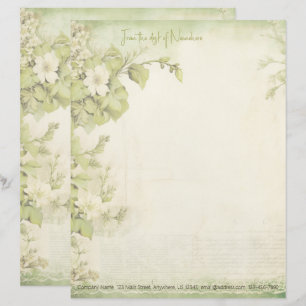 En-tête De Lettre Créez Votre Propre Papeterie Vintage Morning Glory