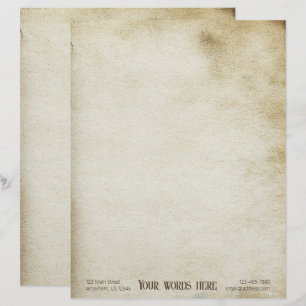 En-tête De Lettre Créez votre propre style de grunge au papier parch
