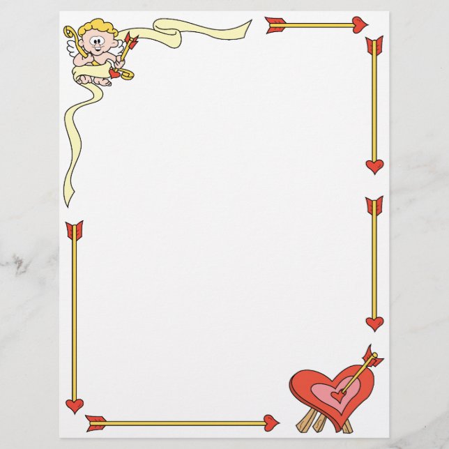 En-tête de lettre Cupid Valentine (Devant)