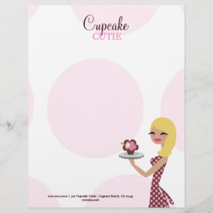 En-tête De Lettre Customisable 311-Candie la blonde de Cutie de petit gâteau