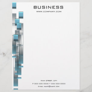 En-tête De Lettre Customisable business_blue_letter