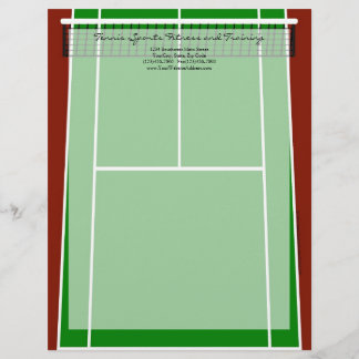 En-tête De Lettre Customisable Conception d'un court de tennis vert