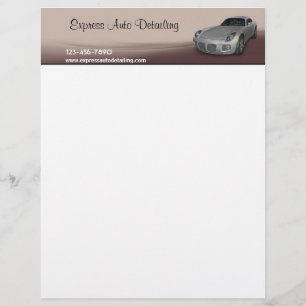 En-tête De Lettre Customisable Détail du lavage de voiture