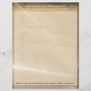 En-tête De Lettre Customisable Elégant professeur de musique Haydn Citation