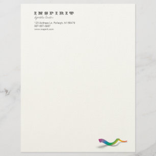 En-tête De Lettre Customisable Long Shofar - arc-en-ciel